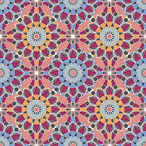 Islamic Geometric Pattern Drucke: Islamic geometric seamless vector pattern
