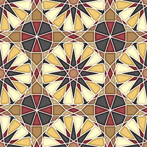 Islamic Geometric Pattern Drucke: Islamic geometric seamless vector pattern