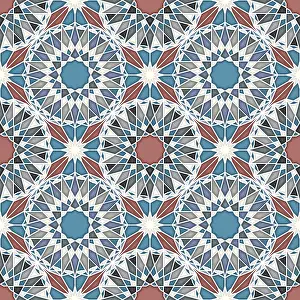 Islamic Geometric Pattern Drucke: Islamic geometric seamless vector pattern