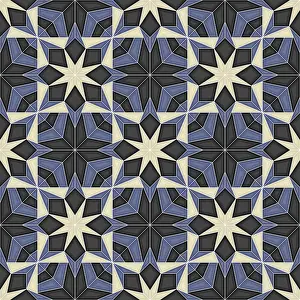 Islamic Geometric Pattern Drucke: Islamic geometric seamless vector pattern