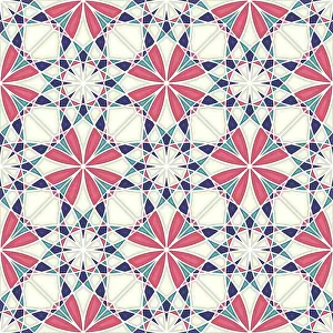Islamic Geometric Pattern Drucke: Islamic geometric seamless vector pattern