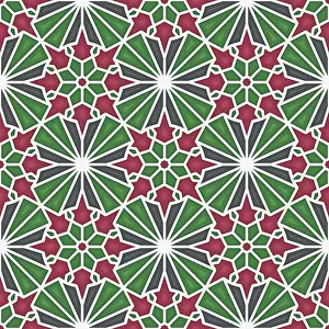 Islamic Geometric Pattern Drucke: Islamic geometric seamless vector pattern