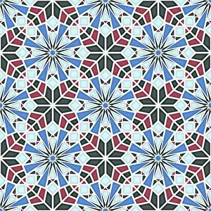 Islamic Geometric Pattern Drucke: Islamic geometric seamless vector pattern