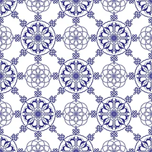 Islamic Geometric Pattern Drucke: Islamic geometric seamless vector pattern