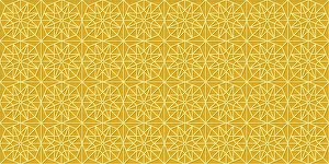 Gold Embellished Decor Drucke: Islamic gold ornament vector seamless pattern