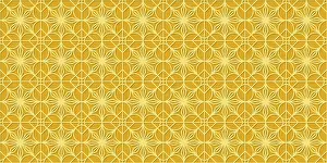 Gold Embellished Decor Drucke: Islamic gold ornament vector seamless pattern