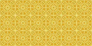 Islamic Gold Ornament Drucke: Islamic gold ornament vector seamless pattern