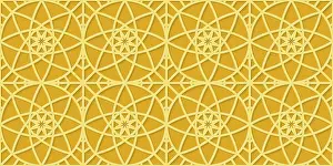 Classic Islamic Decoration Drucke: Islamic gold ornament vector seamless pattern