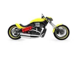 Studio Shot Photo Drucke: Isolated moto on a white background