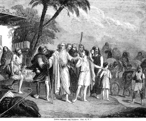 Christian Scripture Images Drucke: Jacob's departure for Egypt