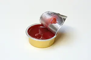 Food Photography Cutouts Drucke: Jam in portion packs, jam