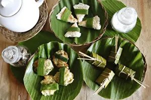 Indonesian Travel Photography Drucke: Javanese appetizers, Magelang, Java, Indonesia