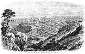 Jerusalem Landscape Drucke: Jerusalem in David's time from the south side