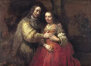 Drucke von Die jüdische Braut (um 1665 - um 1669), Werk von Rembrandt Harmenszoon van Rijn (geboren am 15. Juli 1606 in Leiden, gestorben am 4) Rembrandt Van Rijn Drucke: Die jüdische Braut (um 1665 - um 1669)