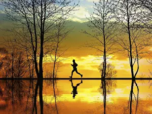 Deserted Jogging Trail Drucke: Jogging