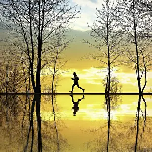 Recreational Activity In Nature Drucke: Jogging