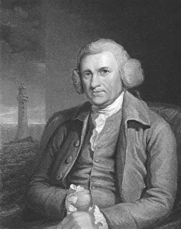 Civil Engineering History Drucke: John Smeaton (1724-1792) on engraving from the 1800s