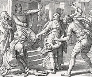 Historical Biblical Scenes Drucke: The Judgment of Solomon, Old Testament
