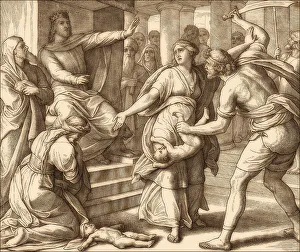 Julius Schnorr Von Carolsfeld Paintings Drucke: The Judgment of Solomon, Old Testament