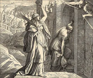 Julius Schnorr Von Carolsfeld Art Drucke: Judith Returns to Bethulia, Old Testament