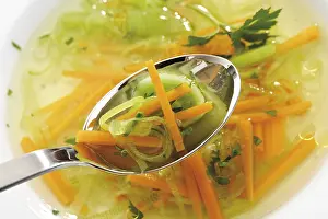 Vegetable Soup Drucke: Julienned vegetable soup