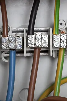 Electrical Wire Drucke: Junction box, power cables