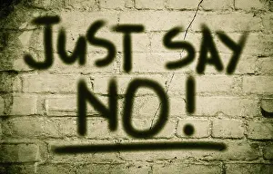 Symbolic Picture Concept Drucke: Just Say No Concept