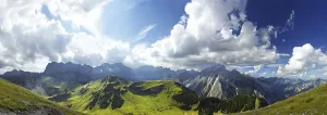 Cloudy Sky Nature Scene Drucke: Karwendel Range view from Sonnjoch