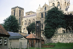 Ripon Cathedral Drucke: Kathedralkirche von Ripon, Ripon, North Yorkshire, England, UK 12. August 1972