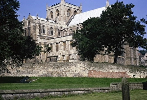Ripon Cathedral Drucke: Kathedralkirche von Ripon, Ripon, North Yorkshire, England, UK 12. August 1972