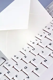 Austria Office Supply Drucke: The keyboard of a computer and an envelope