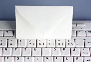 Austria Office Supply Drucke: The keyboard of a computer and an envelope