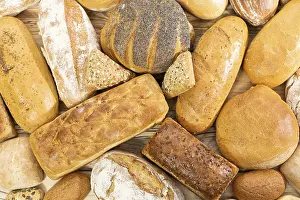 Bakery Products Assortment Drucke: Many kinds of bread