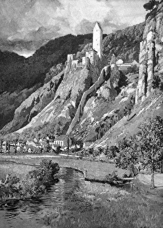 Bavaria Historical Image Drucke: Kipfenberg and the Devil's Wall