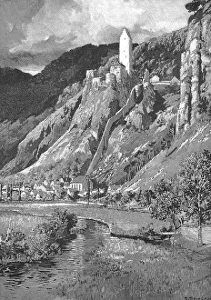 Teufelsmauer Rock Formation Drucke: Kipfenberg and the Devil's Wall in the Altmuehl Valley