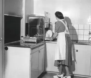 Küche in den 1950er Jahren.