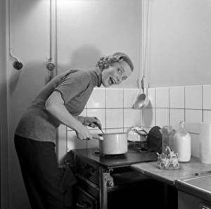 Scandinavian Cuisine Drucke: In the kitchen 1950s