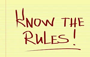Symbolic Picture Meaning Drucke: Know The Rules Concept