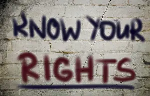 Courtroom Symbolism Drucke: KnowYour Rights Concept