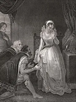 Northern European Royalty Drucke: Lady Jane Grey declining the Crown
