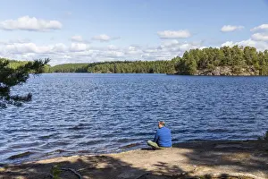 Swedish Nature Photography Drucke: Lake Langsjon, Ankarsrum