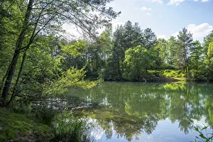 Southern Germany Water Body Drucke: Lake with reflection of the landscape