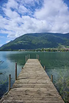 Lake Ossiach Austria Drucke: Lakeside, bathing jetty, summer