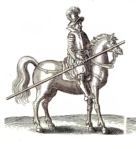 Historic Battle Scene Drucke: Lancer of the Thirty Years War