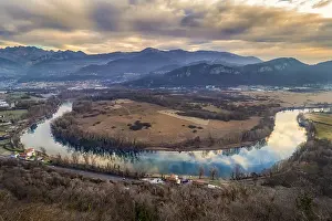 Open Air Water Body Views Drucke: Landscape of the Adda river course