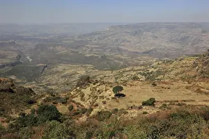 Barren Mountain Range Africa Drucke: Landscape in the Choke Mountains