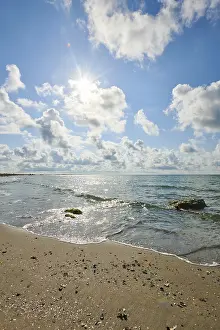 Cloudy Landscape Drucke: Landscape of clouds flying over the sea