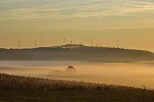 Wind Turbines In Germany Drucke: Landscape, fields, wind turbines