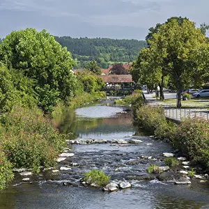 Upper Franconia Scenery Drucke: Landscape on the Kronach river