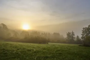 Odenwald Landscape Drucke: Landscape, meadow, forest, clouds